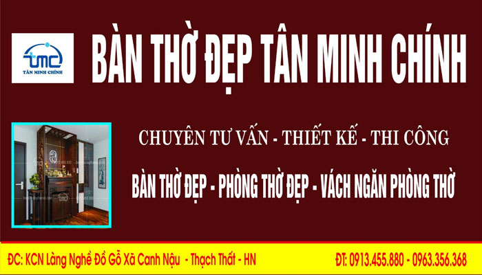 Bàn thờ đẹp tân minh chính